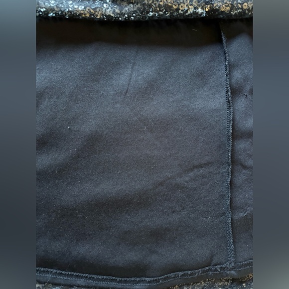 Black Sequin A-Line Skirt - Picture 4 of 4